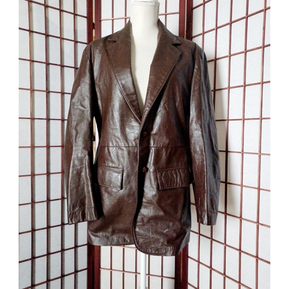 Ralph Edwards Men's Vintage Brown Leather Sports Jacket - Picture 11 of 16